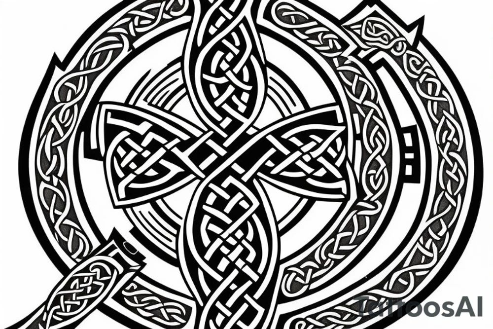 celtic cross tattoo idea
