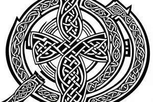celtic cross tattoo idea