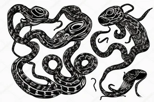 Snake writhing on shoulder tattoo idea