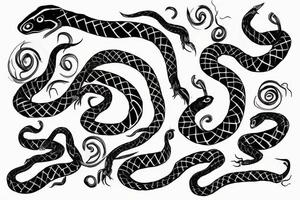 Snake writhing on shoulder tattoo idea