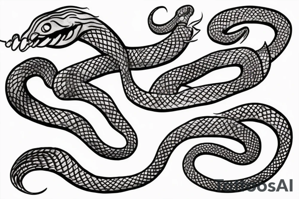 Snake writhing tattoo idea