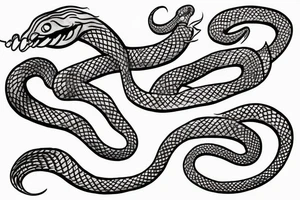 Snake writhing tattoo idea