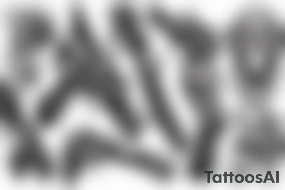 AK-47 in monkeys hands tattoo idea