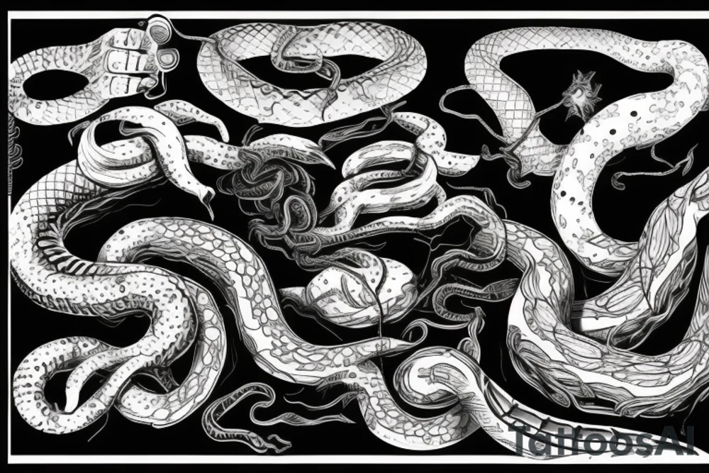 Snake writhing tattoo idea
