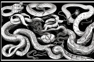 Snake writhing tattoo idea