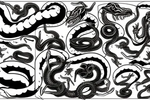 Snake writhing tattoo idea