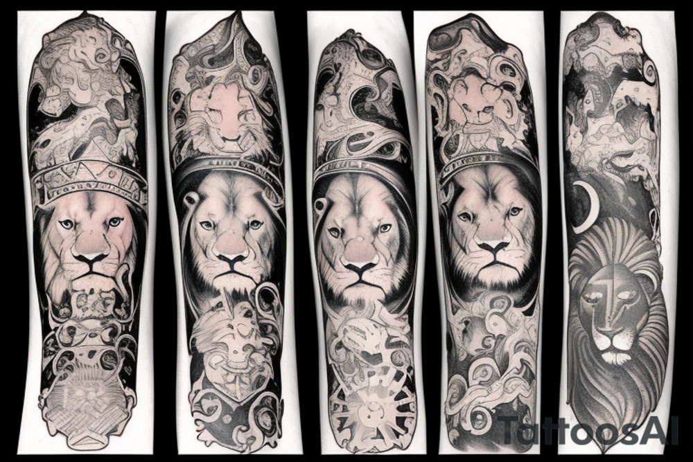 Leonardo Da Vinci, Lion, Cosmoss tattoo idea