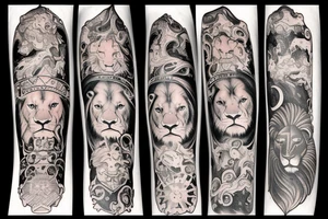 Leonardo Da Vinci, Lion, Cosmoss tattoo idea