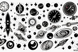 space n time tattoo idea