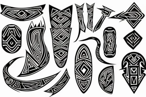 Dark geometric tattoo idea