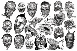 Man and children tattoo idea