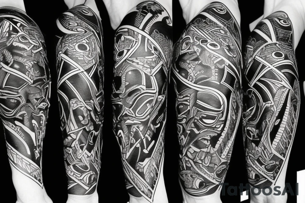 a black panther american traditional style tattoo idea