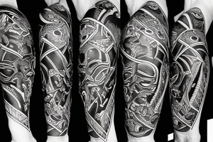 a black panther american traditional style tattoo idea