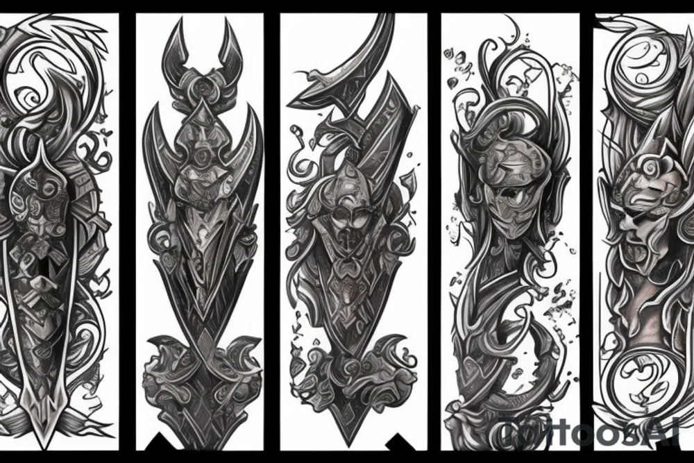 Warrior sword tattoo idea