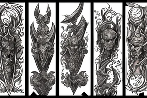 Warrior sword tattoo idea
