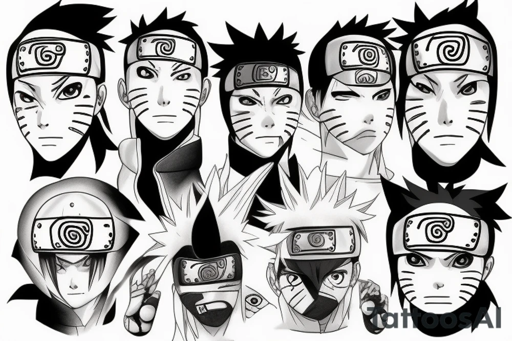 Naruto rękaw tattoo idea