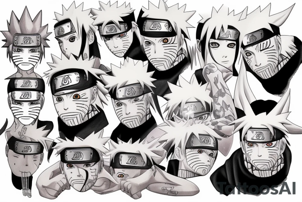 Naruto rękaw tattoo idea