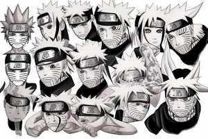 Naruto rękaw tattoo idea