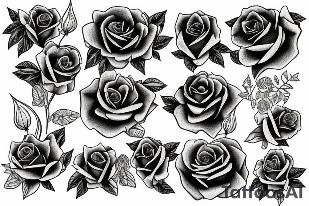woman's face straight ahead. rose at the bottom tattoo idea woman's face straight ahead. rose at the bottom tattoo idea