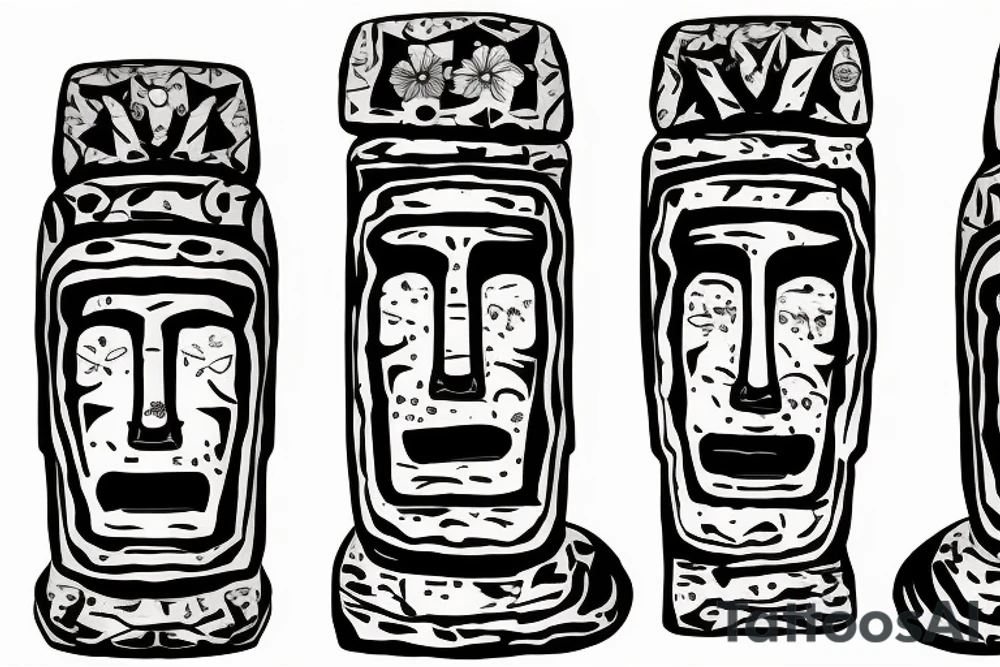 moai head tattoo idea