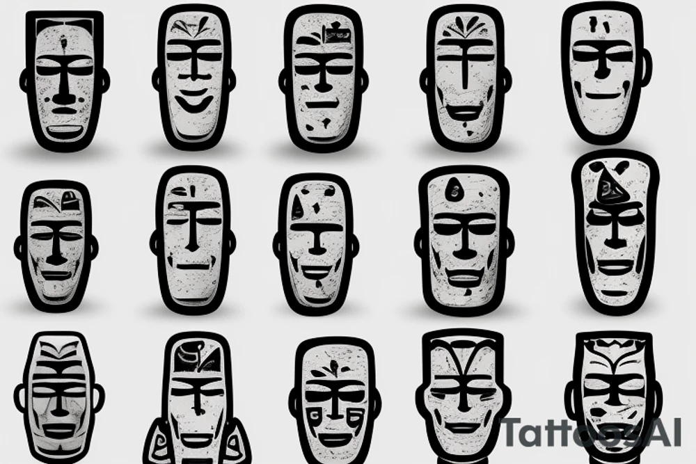 moai head tattoo idea
