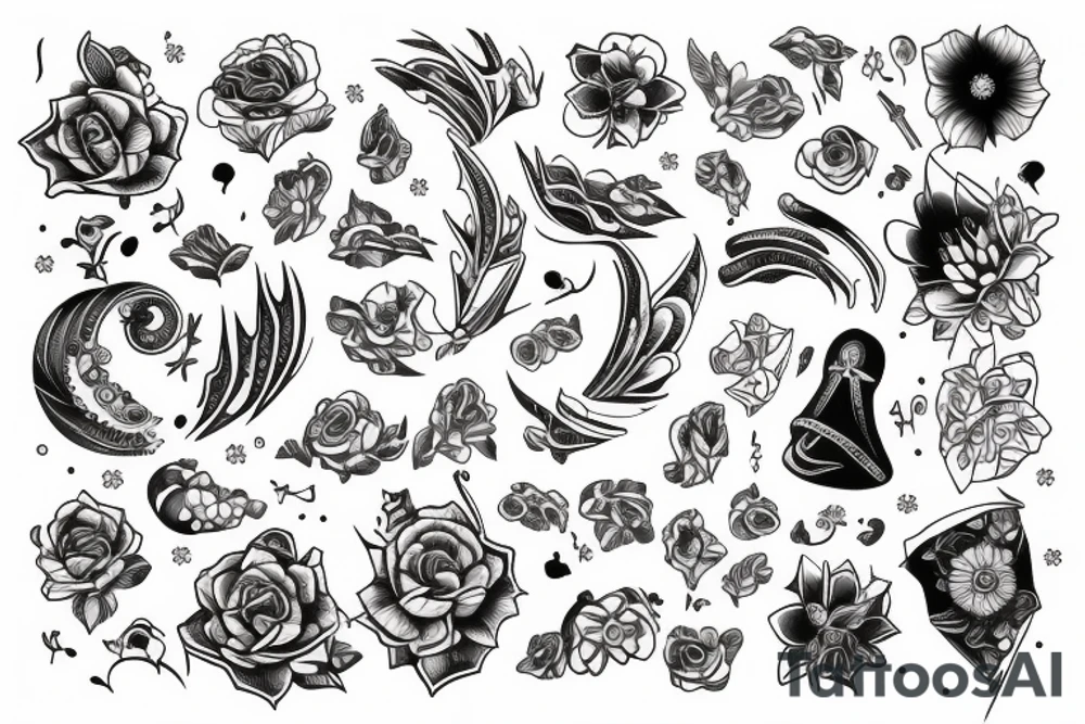 Female with mooustahe tattoo idea