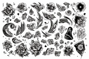 Female with mooustahe tattoo idea