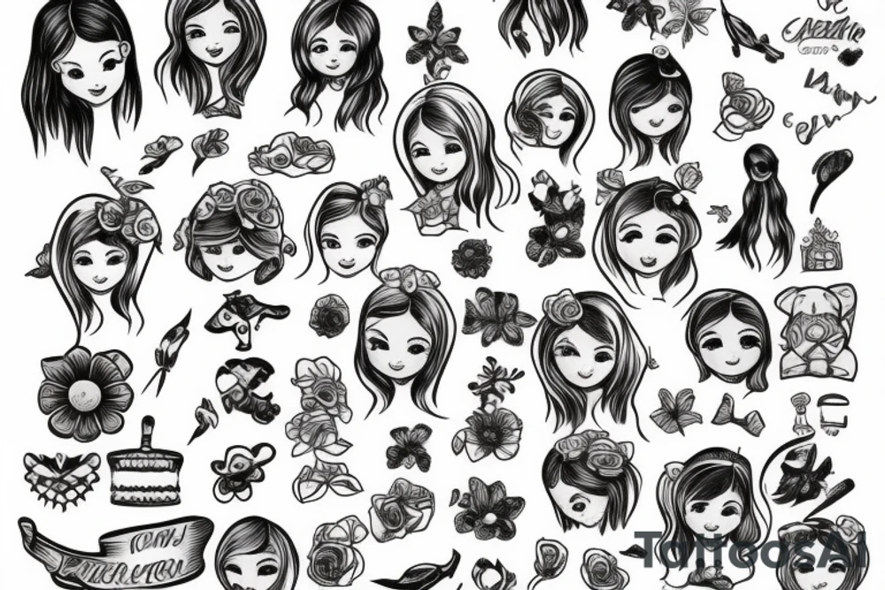 Little girl tattoo idea