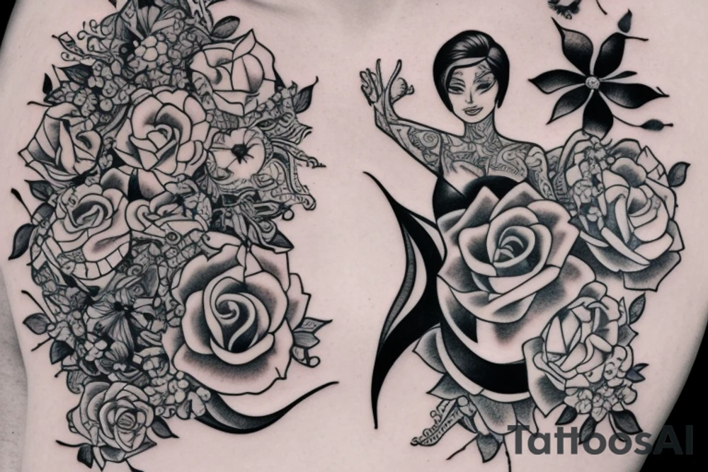 A tattoo that shows Moira in letters tattoo idea