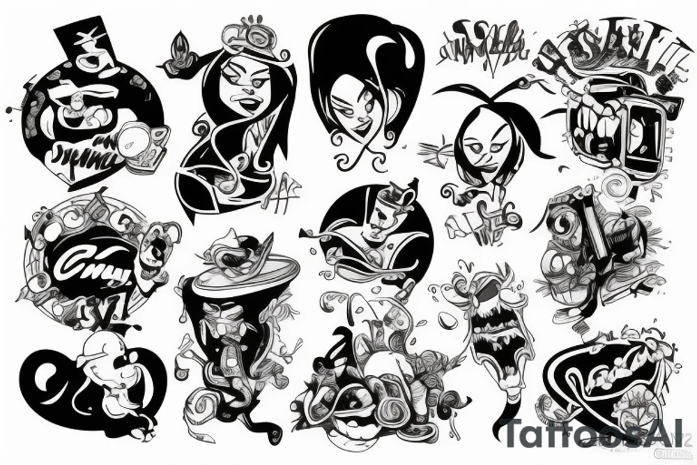 Cartoon tattoo idea