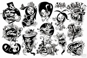 Cartoon tattoo idea