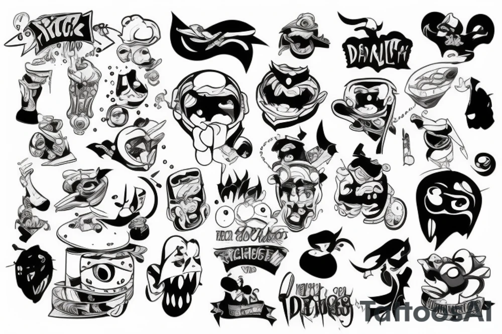 Cartoon tattoo idea