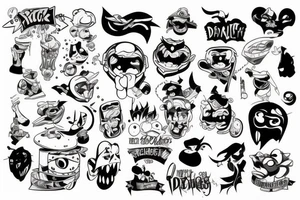 Cartoon tattoo idea
