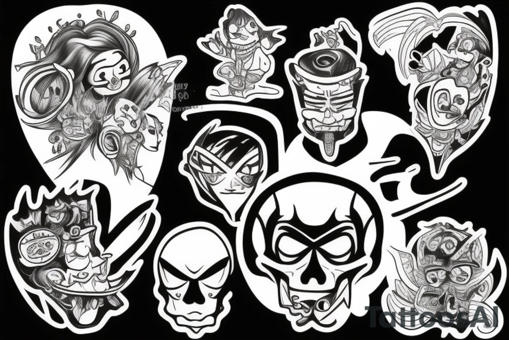 Cartoon tattoo idea