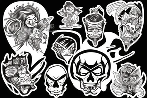 Cartoon tattoo idea