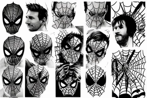 spider man and lionel messi tattoo idea