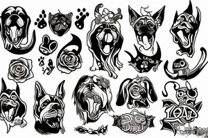 Dog devil tattoo idea
