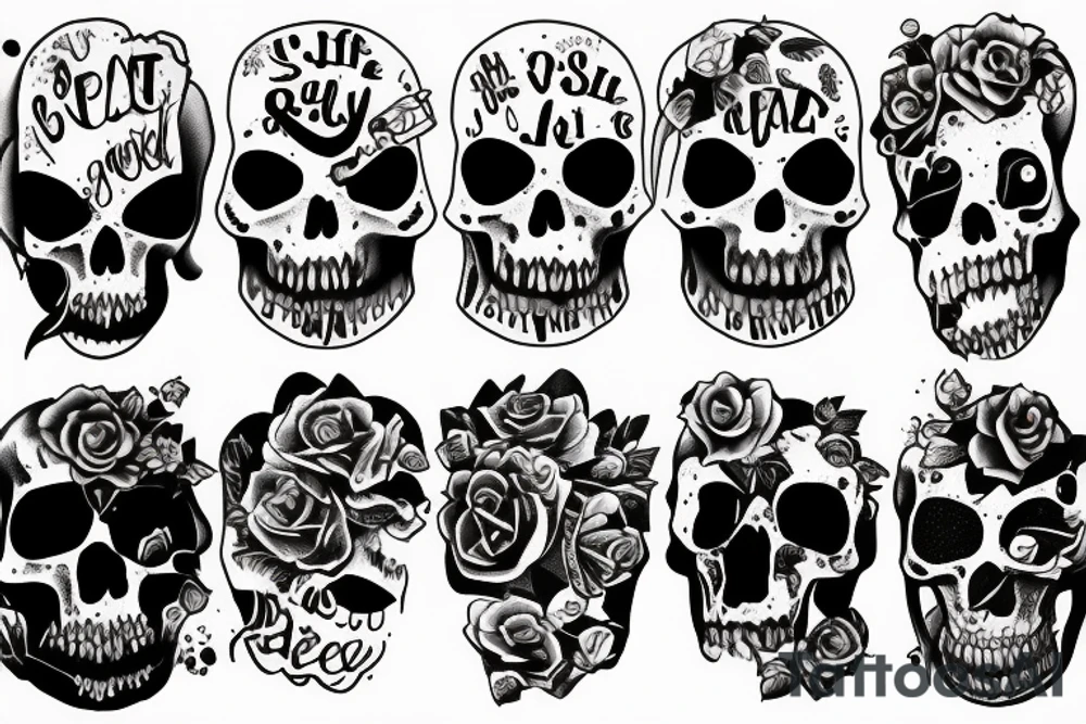 Real and unreal life and death happy and sad hot and cold tattoo idea
