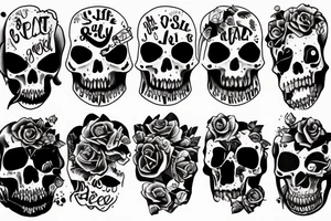 Real and unreal life and death happy and sad hot and cold tattoo idea