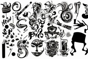 newschool with cigarette tattoo idea