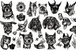 Dog devil tattoo idea