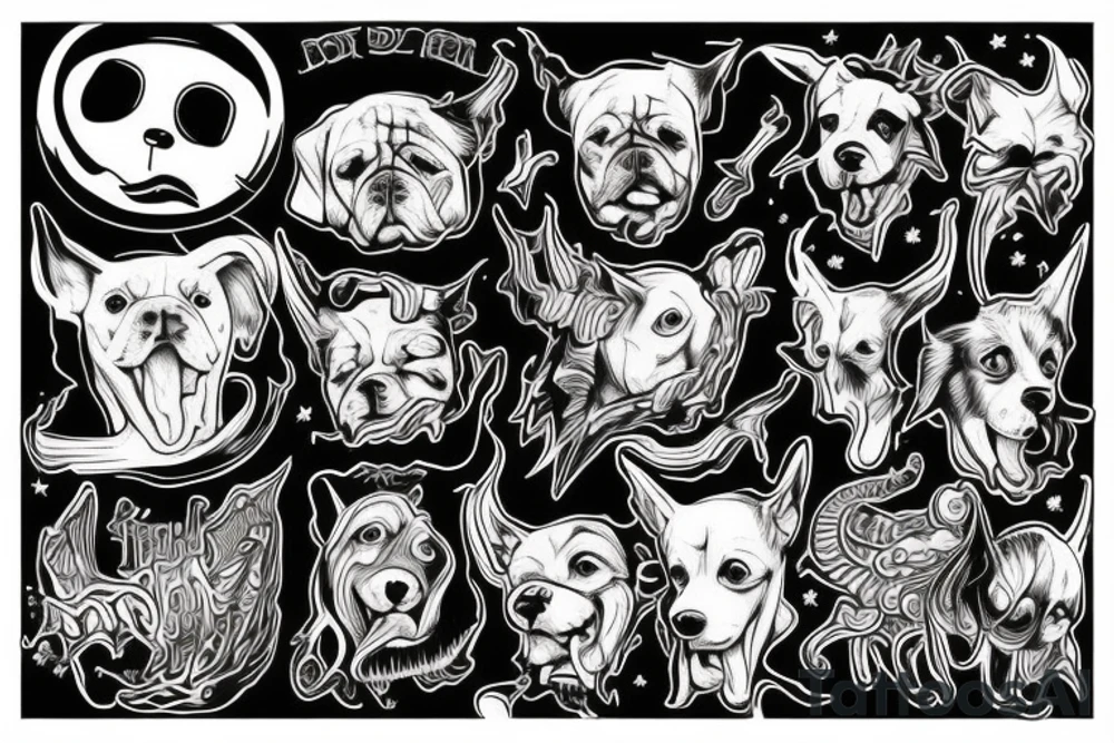Dog devil tattoo idea