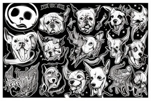 Dog devil tattoo idea