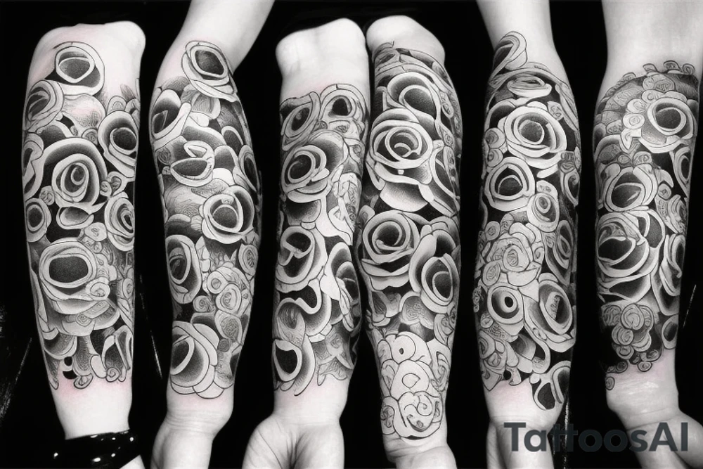 Real and unreal life and death happy and sad hot and cold tattoo idea