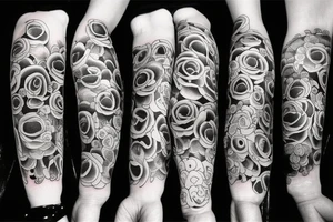 Real and unreal life and death happy and sad hot and cold tattoo idea