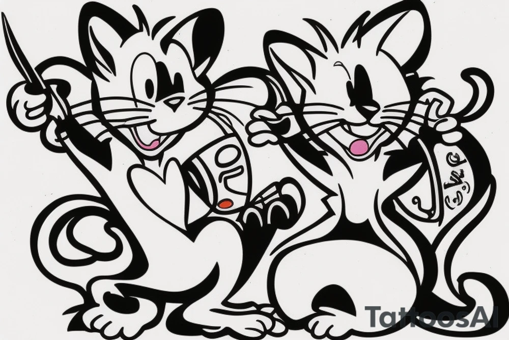 Tom and jerry tattoo idea
