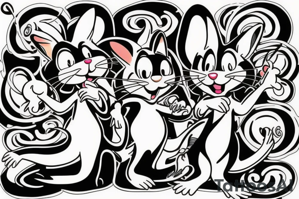 Tom and jerry tattoo idea
