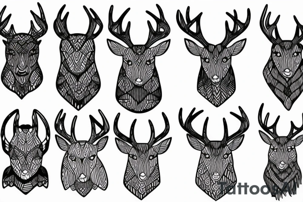 deer in the forest tattoo idea