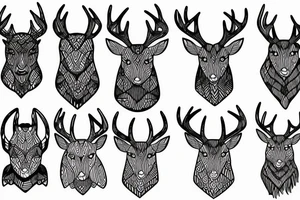 deer in the forest tattoo idea