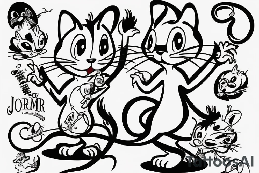 Tom and jerry tattoo idea